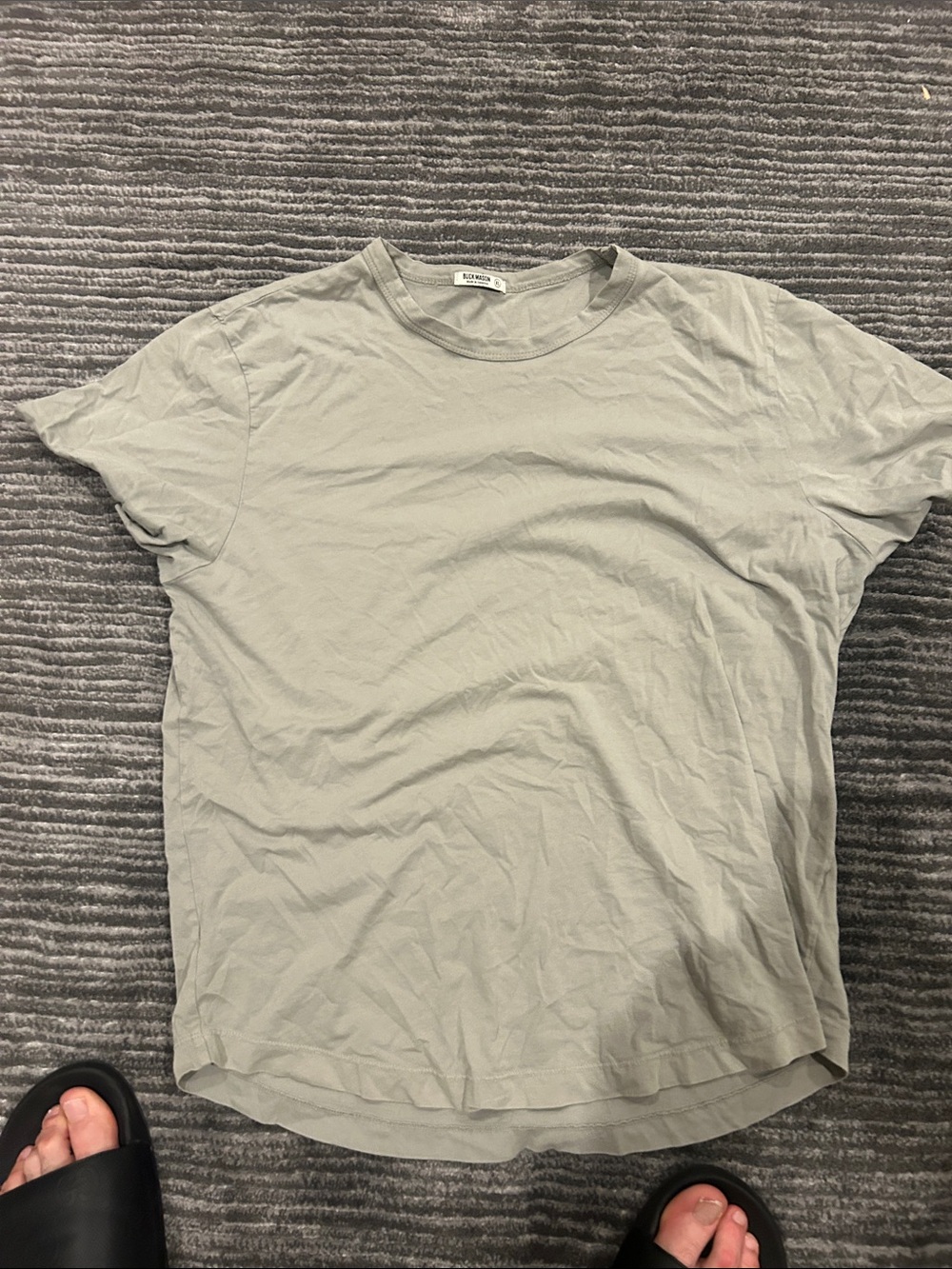 Buck Mason Light Gray Crewneck Short Sleeve Tee